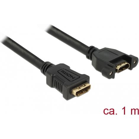 DeLOCK 85466 cable HDMI 1 m HDMI tipo A (Estándar) Negro (1/2)