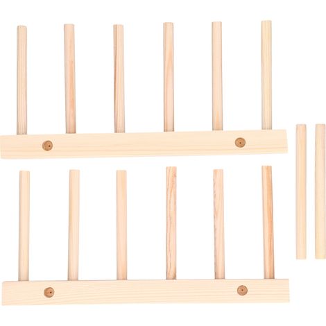 Étagère à Vaisselle en Bambou Léger et Portable, 5 Compartiments 23 cm, Écologique et Durable