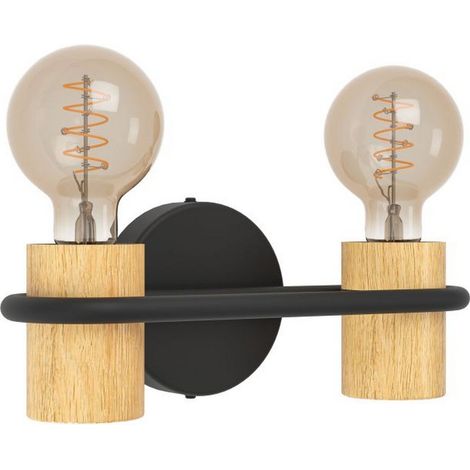 Applique in Legno con 2 Lampadine E27 Chieveley Eglo (1/4)