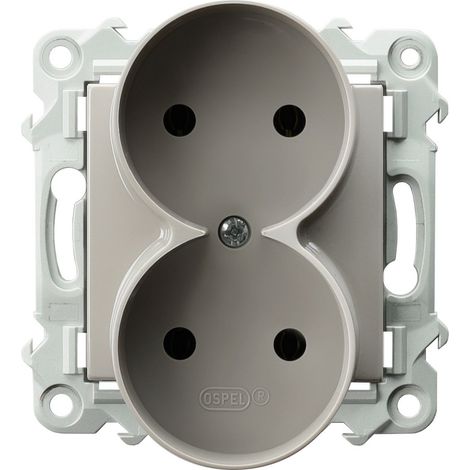 prise électrique Ospel gp-2zr/m/83 encastrable 16A 250V