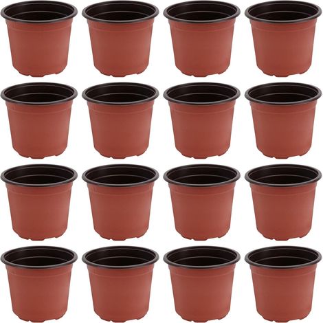 Lot de 50 pots de semis en plastique, pots de fleurs, pots de plantes, plastique fluide (1/5)