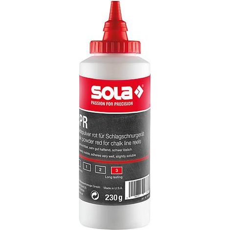 Craie pour cordeau-traceur Sola rouge, 230g