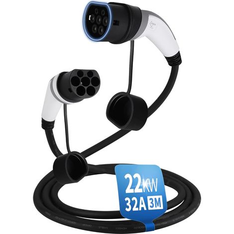 Electric Car Charging Cable Type 2, 22 KW, 32 A, 3 m (1/5)