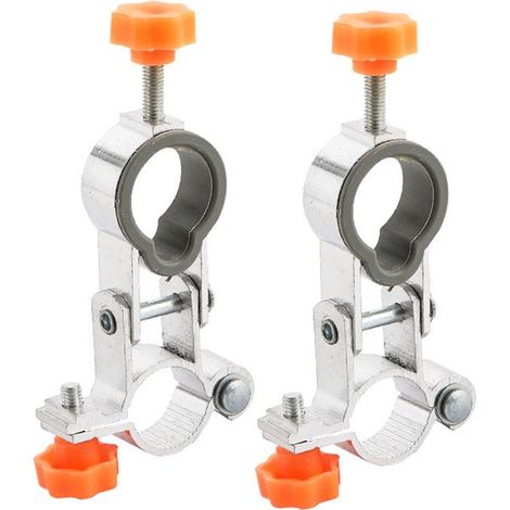 Juego de 2 soportes dobles plegables para sombrillas de silla de pesca – Aluminio, universal, para dos sombrillas, giratorios 360° (1/5)