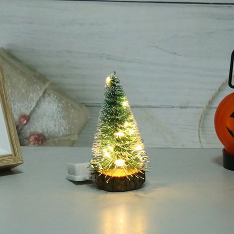Sapin de Noël miniature à LED pour maison de poupée à l'échelle 1:12 (1/4)