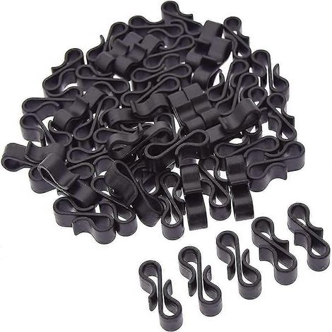 Mini-Kunststoff-Dachrinnenhaken, Haken und Clips für LED-Lichterketten im Außenbereich, S-Clip-Haken für Weihnachtsdekoration, Feiertagsdekoration, Lichterketten im Freien (1/5)