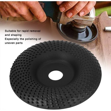 Disque à polir en acier pour le travail du bois, accessoire pour outils électriques, quincaillerie, disque à sculpter les racines incurvées noir E1-534 (1/4)