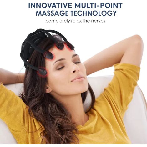 Masseur de tête rechargeable en forme de pieuvre, pour une relaxation profonde du cuir chevelu, à offrir à vos amis à la maison ou en vacances. (1/5)