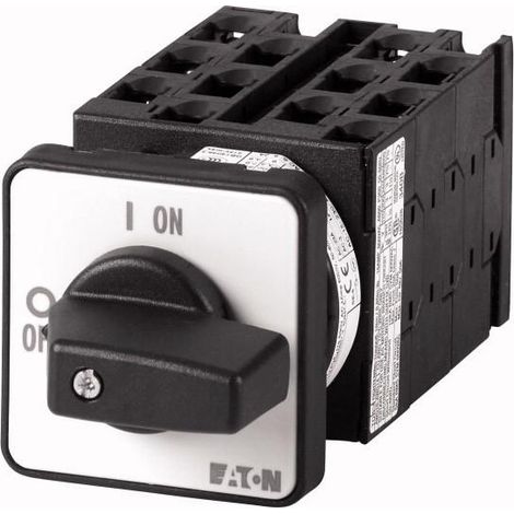 Commutateur-inverseur de pôles Contacts: 12 20 A Couplage Dahlander 2 vitesses plastron: 2-0-1- EATON T0-6-15105/E
