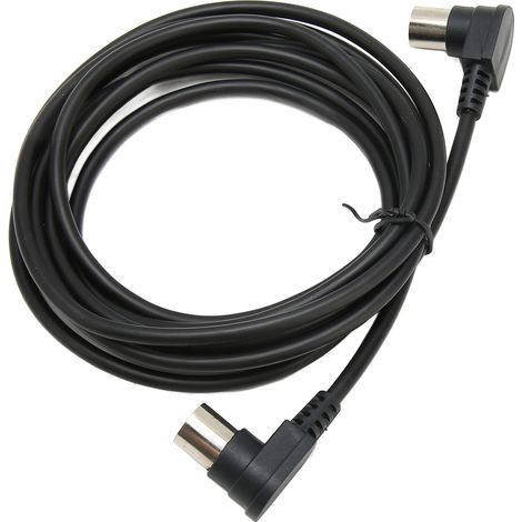 Câble DIN coudé à 5 broches (5 broches) mâle-mâle, câble audio MIDI coudé à 90° pour caméra de surveillance TV, 3 m / 9,8 pi (1/4)