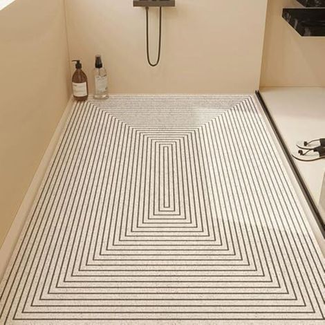 Tapis de Douche Antiderapant 60x90cm, Tapis de Baignoire Antidérapant avec Trous de Drainage Doux PVC Luffa Séchage Rapide Salle de Bain Zones Humides