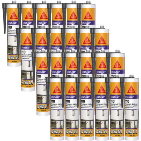 Set di 24 sigillanti siliconici per giunti di carpenteria - SIKA SikaSeal 109 Carpenteria - Antracite - 300ml
