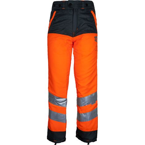Pantalon scie à chaîne orange HV CL1 Type A GLOW – Protection et visibilité (1/2)