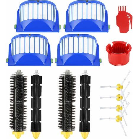 Pièces de Rechange pour iRobot Roomba 600 605 615 616 620 621 630 635 650 652 660 665 680 690 695 Series Brosse et Filtre Pièces de Rechange Robot Aspirateur avec Vis (1/5)