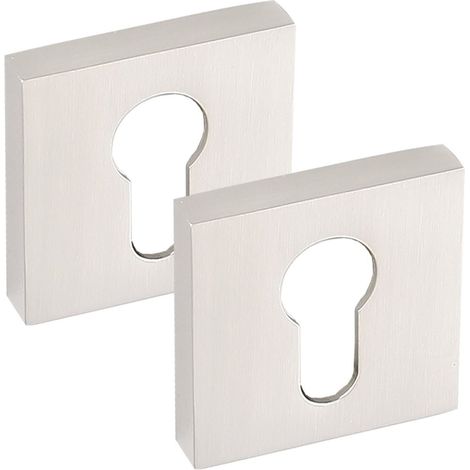 Rosace carrée inférieure pour enseigne - Satinée - Ajustement idéal - Kit de montage - Surface lisse (1/2)