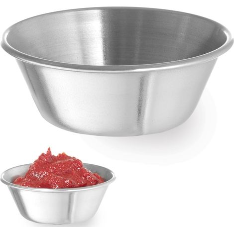 Ciotola Ramekin, contenitore in acciaio inox per salse e intingoli, diametro 62 mm, 12 pezzi, 45 ml - Hendi 400012 (1/3)
