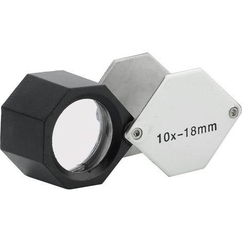 Loupe hexagonale 10x pour bijoux, loupe optique, outil de vérification des lentilles grossissantes (1/5)