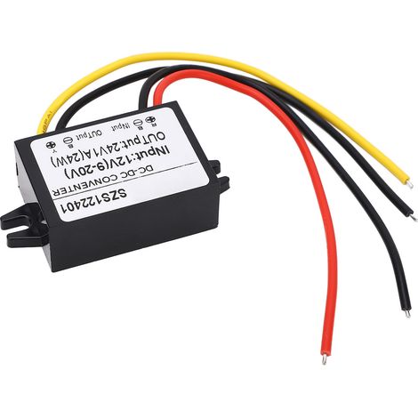 Convertisseur élévateur DC-DC étanche IP67, module Boost 9-20V vers 24V 1A 24W, haute efficacité, régulateur de tension imperméable pour usage extérieur. (1/5)