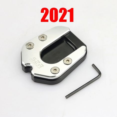 (Argent) Compatible avec les accessoires de moto CFMOTO CF 800MT MT800 MT 800 MT : béquille latérale, extension, plaque de support, pièces maxpower (1/4)