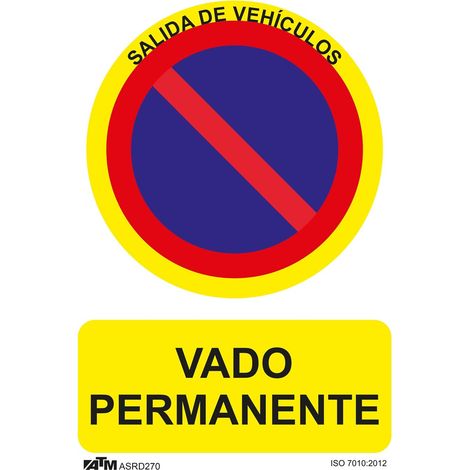 Panneau permanent Ford ATM 270 mm en PVC haute visibilité et résistance.