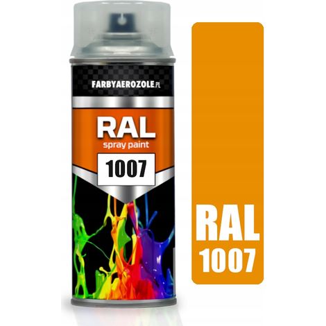 Vernice spray acrilica RAL 1007, colore giallo, 400 ml. (1/2)