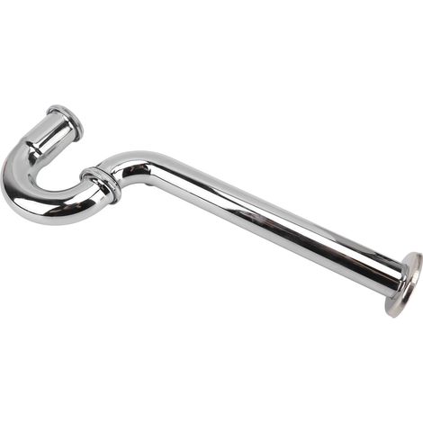 Tuyau de Vidage en Laiton Chromé, Raccord 1-1/4" pour Évier de Salle de Bain, Durable et Anti-Corrosion