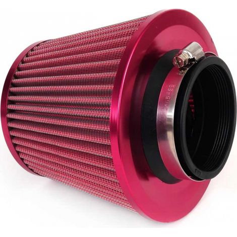Filtre à air conique sport ROUGE + adaptateur 3