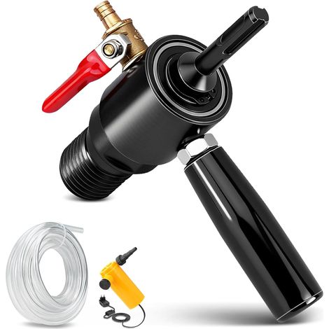 Adaptateur SDS PLUS avec conduite d'eau de 4 m + pompe à eau, adaptateur M22 vers SDS Plus avec raccord d'eau de rinçage intégré, adaptateur de couronne de forage pour carotteuse, couronne de forage (1/5)