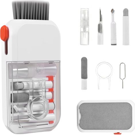 Kit Nettoyage Appareil Photo Kit Nettoyage iPhone 14 en 1 Chiffon Microfibre sans Traces Set Nettoyage PC Clavier pour Bureau Voyage (1/5)