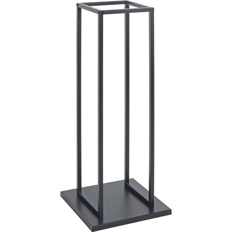 Support, accessoires pour bois de cheminée coloris noir - Longueur 33 x Profondeur 33 x Hauteur 86 cm (1/4)
