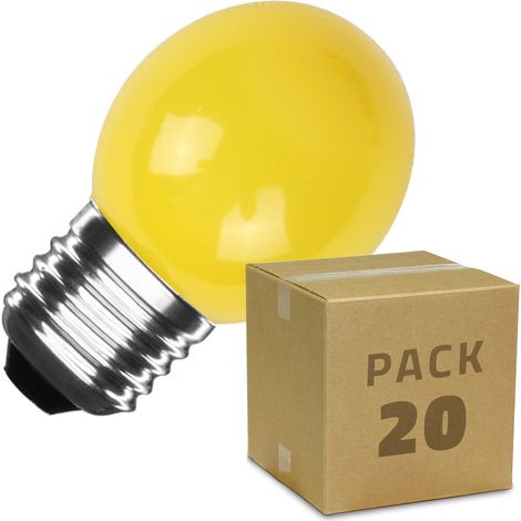 20er Pack LED-Glühbirnen E27 3W 300lm G45 Einfarbig Gelb