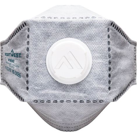 Mascarilla plegable con capa de carbono, válvula EAGLE FFP3 (10 uds) PORTWEST P392