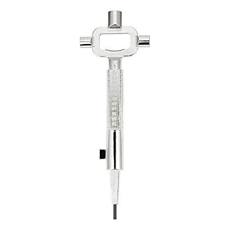 Multi Fonction Clef Carré, Clé en Croix, Clé de Construction Universelle, Clé avec Echelle, Clé universelle pour Armoires Electriques, Peut Etre Utilisé pour Mesurer la Longueur de la Bouteille Gaz (1/5)