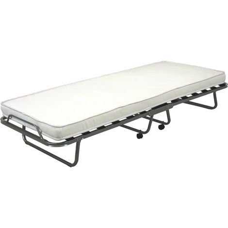 Letto Singolo 80x200 cm Pieghevole con Materasso Ruote Salvaspazio (1/4)