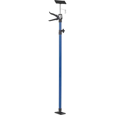 Étai télescopique extensible 115-260 cm – Charge max. 25 kg – Antidérapant pour maintien stable – Ajustement rapide avec poignée à pompe – Toolland