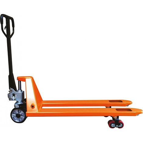 Transpalette manuel 2500 kg – Longueur fourches 1150 mm – Châssis tôle 3 mm – Roues caoutchouc – Timon ergonomique
