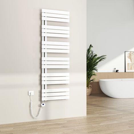 S'Afielina – Sèche-serviette électrique 1000W – Dimensions 159.9x50 cm – Thermostat programmable – Acier laminé à froid – Étanchéité IP44 - 1000Watts