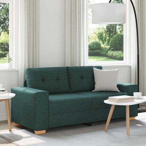 Modernes Sofa Stoff Dunkelgrün 140 cm mit Multiplex-Armlehnen (1/5)