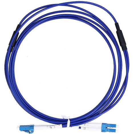 Geschirmtes Glasfaserkabel, 2-adriges Singlemode-Patchkabel, blaue LC-UPC-Stecker, 5 Meter, starke und zuverlässige Verbindung. (1/4)