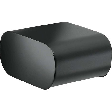 Sapho Gedy Outline - Toilettenpapierhalter mit Abdeckung, schwarz matt 322514 (1/4)