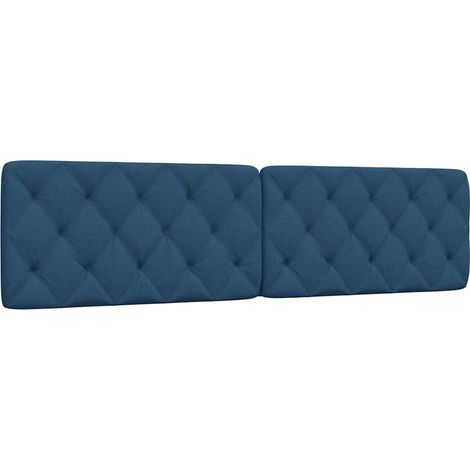 Kopfteil-Kissen Blau 200 cm Stoff