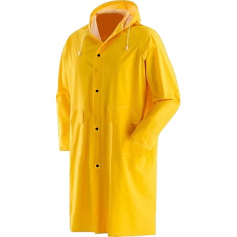 IMPERMEABILE LAVORO PVC PESANTE GIACCA GIALLO TG.XL MAURER
