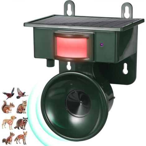 Répulsif solaire à ultrasons pour oiseaux, répulsif extérieur pour oiseaux, répulsif pour animaux (1/5)