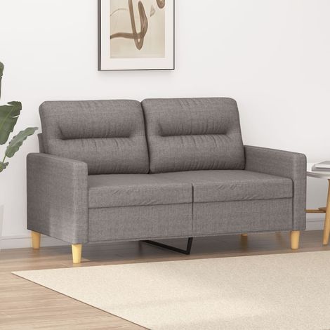 Sofá de 2 plazas de tela gris taupé 120 cm vidaXL (1/5)