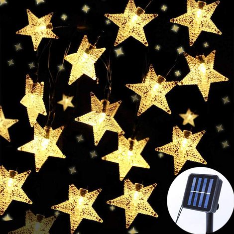 Guirlande Lumineuse Solaire - Étoiles LED - 12 m - 100 Lampes - Étanche IP44 - Pour Jardin, Terrasse, Balcon, Arbre de Noël, Porche (1/5)