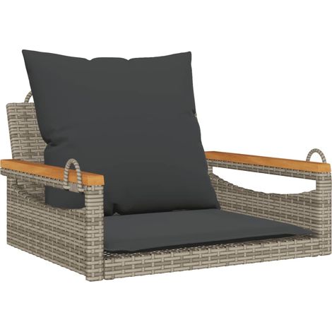 Maison Exclusive - Hängesessel mit Kissen Grau 63x62x40 cm Poly R