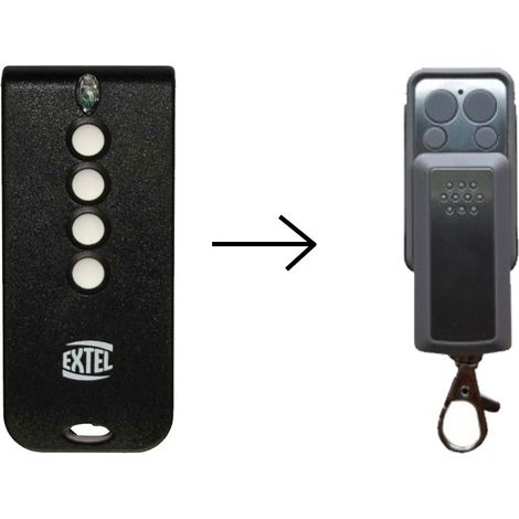 Télécommande Extel Beep pour motorisations – Compatible ATEM 5 – 4 canaux – Alimentation 230V – Émetteur mural inclus