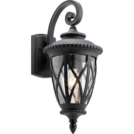 Elstead Admirals Cove Outdoor 1 Lichtwandlaterne, strukturiertes Schwarz, IP44, E27 (1/5)