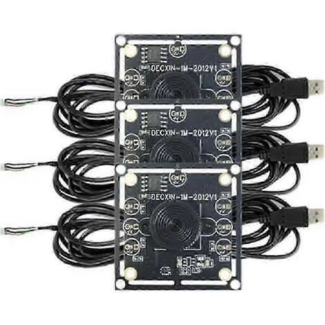 Module caméra grand angle 100 degrés en 3 parties, puce OV9732 de 1 mégapixel, résolution 1280x720, mise au point manuelle sans pilote USB, comprend une caméra de type C de 3+2 mètres. (1/5)