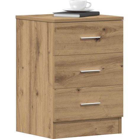 Mesita de noche madera de ingeniería roble artisian 38x35x55 cm vidaXL
